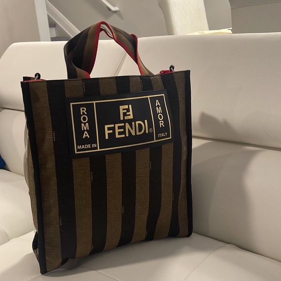 Authentic Fendi Pequin striped bag. This can be unisex - Picture 7 of 13